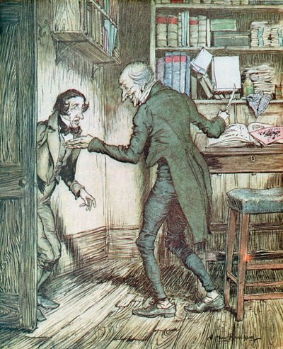 Scrooge e Bob Cratchit, da 